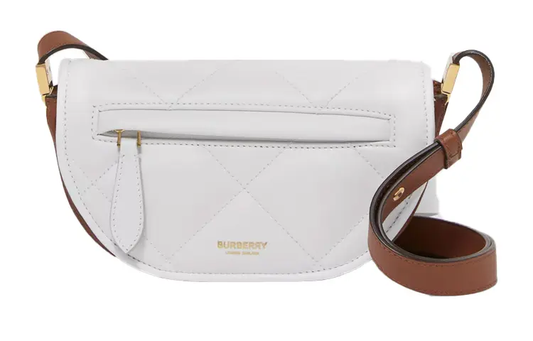 Burberry Olympia Quilting Lambskin Shoulder Bag, Crescent Bag, Handbag, Shoulder Bag, Crossbody Bag Women's