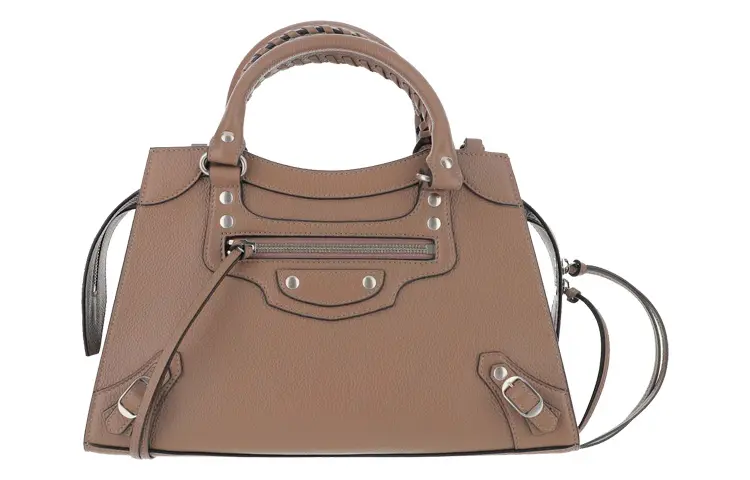 Balenciaga Cow Leather Handbag Women's Brown