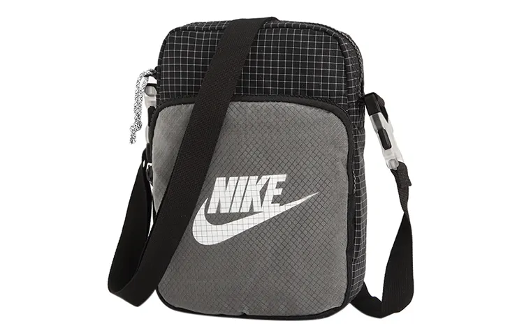 Nike Zip Closure Crossbody Bags Unisex Black Gray
