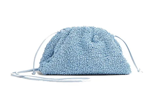 Bottega Veneta Bottega Veneta Luggage Collection Cashmere Cloud Bag Clutch Mini Women's Bubble Blue