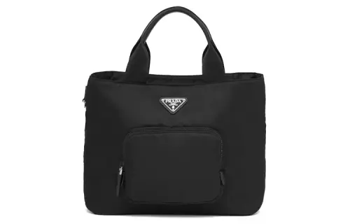 PRADA Padded Nylon Tote Bag, Shopping Bag, Clutch Women's Black