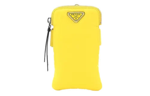 PRADA Nylon Fabric Storage Bag Cell Phone Pouch Men's Yellow