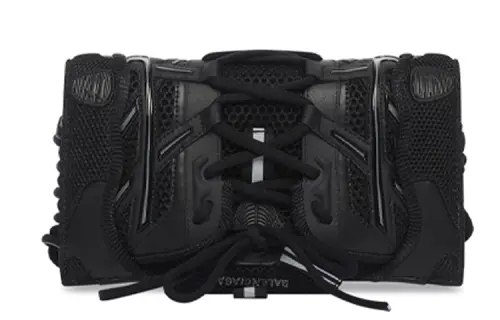 Balenciaga Fabric With Leather Cell Phone Pouch, Shoulder Bag, Crossbody Bag Regular Women's Black