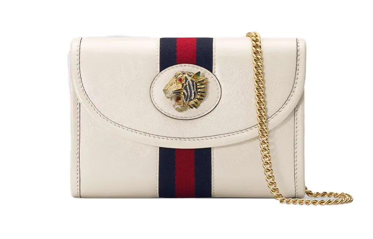 GUCCI Leather Shoulder Bag, Crossbody Bag, Clutch Mini Women's White