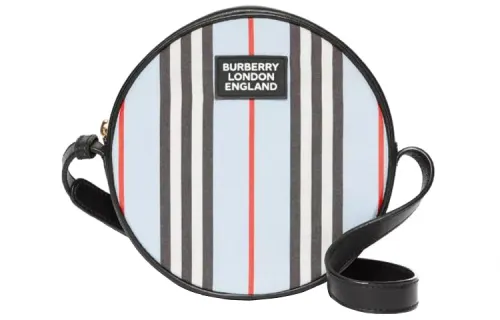 Burberry Leather Small Round Bag, Shoulder Bag, Crossbody Bag Women's Multicolor