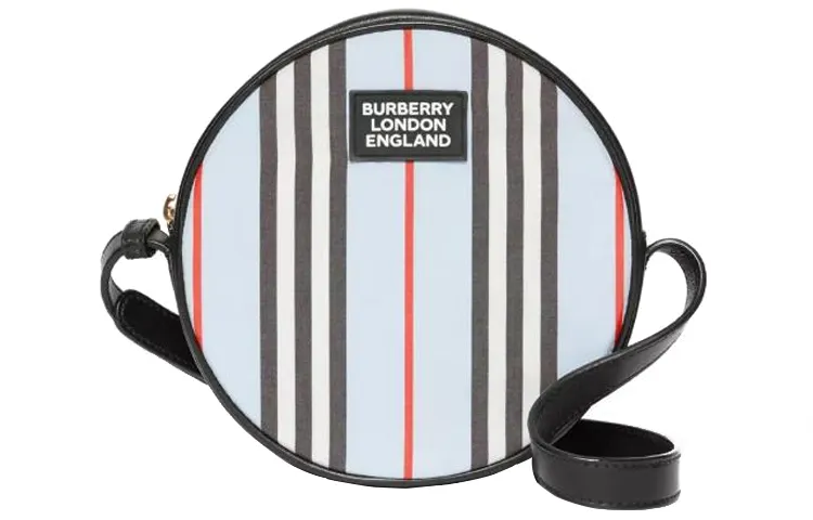 Burberry Leather Small Round Bag, Shoulder Bag, Crossbody Bag Women's Multicolor