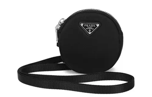 PRADA Nylon Fabric Coin Purse, Wrist Bag, Crossbody Bag, Shoulder Bag Women's Black