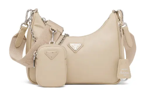 PRADA Re Edition Nylon Shoulder Bag, Handbag, Shoulder Bag, Crossbody Bag Regular Women's Desert Beige