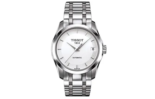 TISSOT Tissot, mechanical mechanism, classic calendar, women's watch, white dial, watch strap stainless steel, 32mm