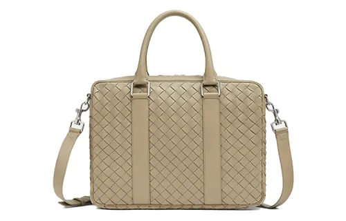 Bottega Veneta Cow Leather Handbag Men's Taupe