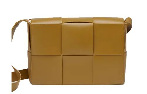 Bottega Veneta Cow Leather Crossbody Bag Men's Mustard