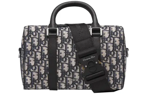 DIOR Lingot Calfskin Travel Bag, Shoulder Bag, Crossbody Bag, Handbag Men's Beige/Black