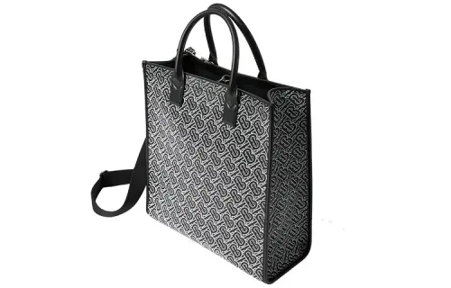 Burberry Leather Tote Bag, Shopping Bag, Shoulder Bag, Crossbody Bag, Handbag Regular Men's Black