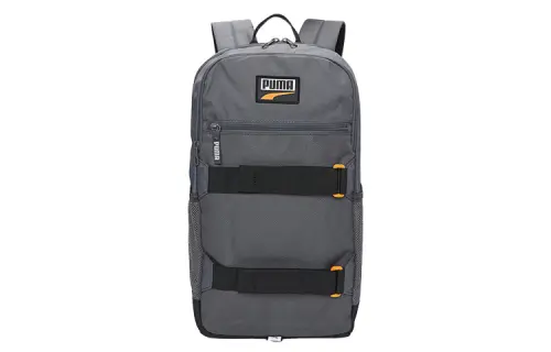 PUMA Large Capacity Fabric Sports Bag Travel Backpack Regular Unisex Silver Gray