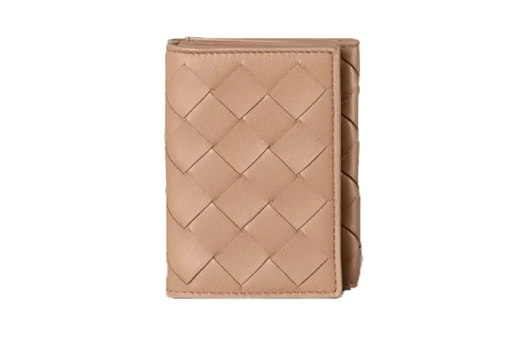 Bottega Veneta Sheepskin Wallet Women's Khaki
