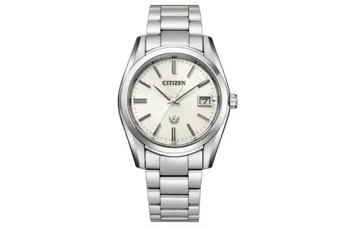CITIZEN 100m Waterproof Solar Quartz Movement Stainless Steel Strap Watch 37.2mm Men's Watches