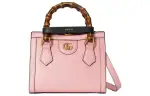 GUCCI Leather Tote Bag, Shopping Bag, Shoulder Bag, Handbag Mini Women's Pink