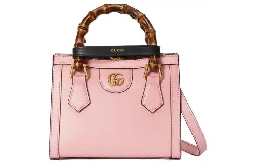GUCCI Leather Tote Bag, Shopping Bag, Shoulder Bag, Handbag Mini Women's Pink