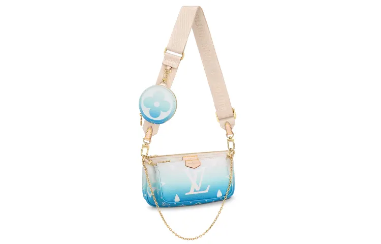 LOUIS VUITTON Multi Pochette Gradient Pastel Blue