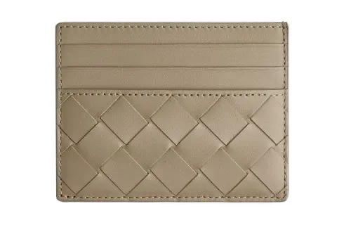Bottega Veneta Bottega Veneta Luggage Collection Cow Leather Card Holder Men's Taupe