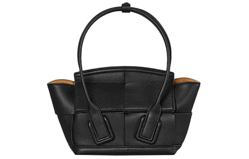 Bottega Veneta ARCO Grain Calfskin One Shoulder Crossbody Bag, Bow And Arrow Bag, Handbag Mini Women's Black