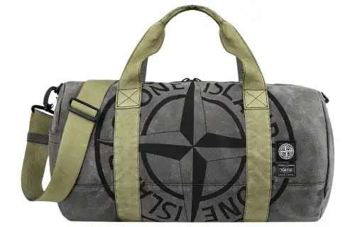 STONE ISLAND Polyurethane Bonded With Polyamide Luggage Bag, Crossbody Handbag Regular Unisex Green