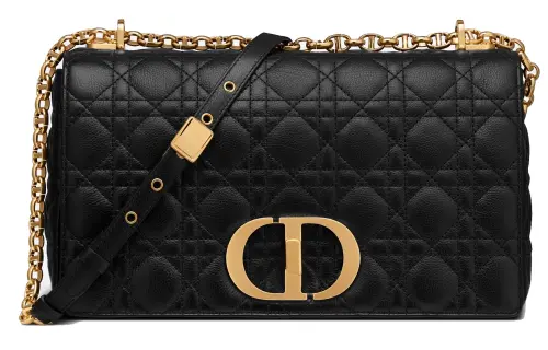 DIOR Caro Calfskin Crossbody Bag, Shoulder Bag Women's Black