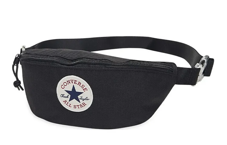 Converse Polyester One Shoulder Crossbody Fanny Pack Regular Unisex Black