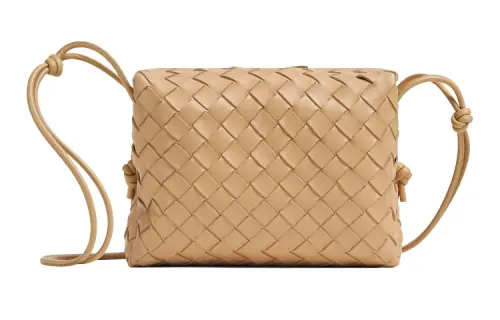 Bottega Veneta Loop Intrecciato Camera Bag Small Almond