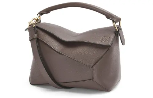 LOEWE Puzzle Goatskin Geometric Bag, Handbag, Shoulder Bag, Crossbody Bag Regular Women's Taupe