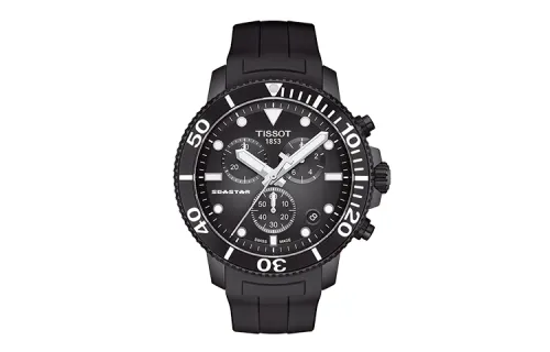 TISSOT Starfish Collection Quartz Movement Men's Watches Watch 45.5mm Black Dial Stainless Steel Case