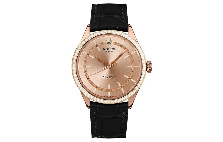 ROLEX Cellini Collection Automatic Mechanical Movement Waterproof Men's Watches Watch 39mm Pink Watch Dial