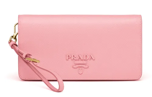 PRADA Saffiano Leather Handbag, Shoulder Bag Women's Bright Pink