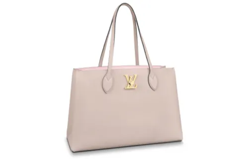 LOUIS VUITTON LockMe Calfskin Handbag Women's Umber