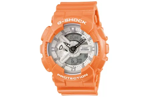 CASIO Men Liquid Crystal/Analog Dual Display Series White Watch GA-110SG-4A