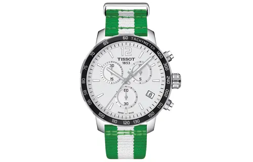 TISSOT Time Jog Collection Quartz Movement Men's Watches Watch 42mm White Dial Stainless Steel Case Canvas Strap