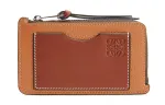 LOEWE Cow Leather Coin Card Holder Women's Light Caramel/Hickory Nuts