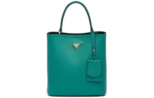 PRADA Saffiano Leather Handbag Medium Women's Mugwort Green