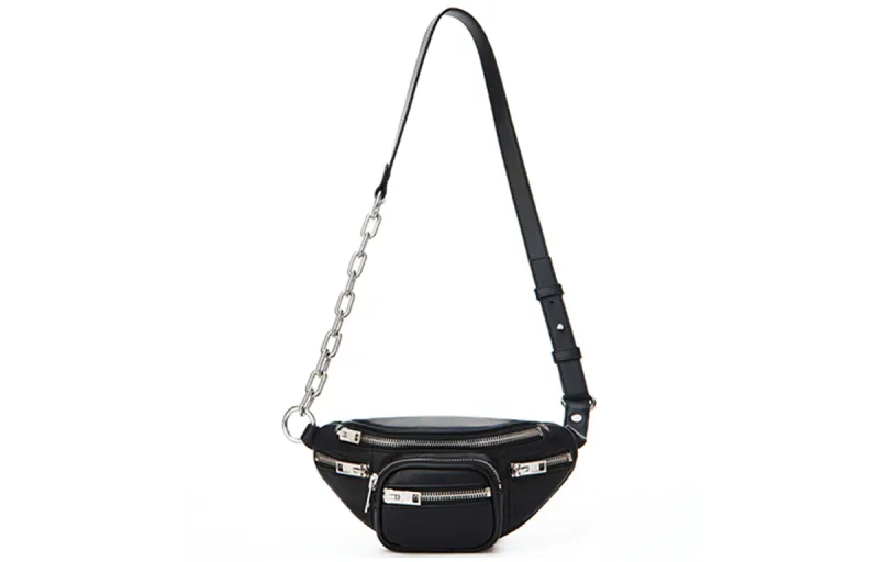Alexander Wang Attica Lambskin Shoulder Bag, Crossbody Bag, Sling Bag, Fanny Pack Mini Women's Black