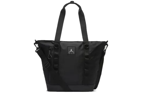Jordan Polyester+Polyurethane Tote Bag, Shopping Bag, Handbag, Shoulder Bag Regular Unisex Black