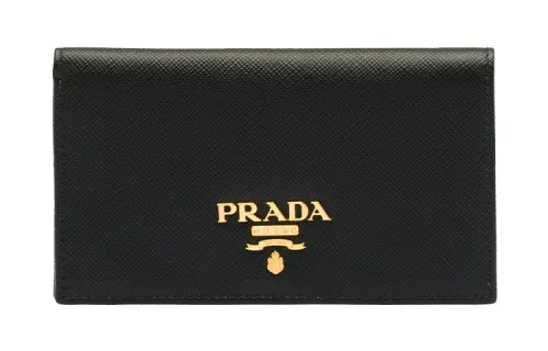 PRADA Leather Wallet Women's Black