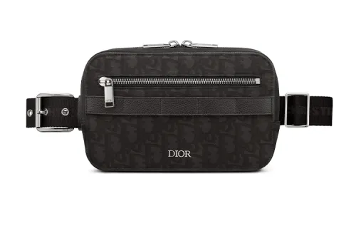 DIOR Cow Leather Shoulder Bag, Crossbody Bag, Fanny Pack Men's Black