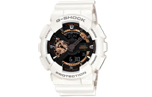 CASIO Men Liquid Crystal/Analog Dual Display Series Black Watch GA-110RG-7A