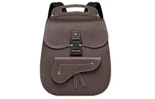 DIOR Grained Calfskin Backpack Men's Ebony Black