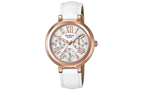 CASIO Women's SHEEN White Watch SHE-3034GL-7A