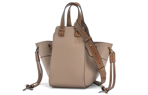 LOEWE Hammock Soft Grained Calfskin Hammock Bag Handbag Shoulder Bag Crossbody Bag Small Size Women's Cameo Brown