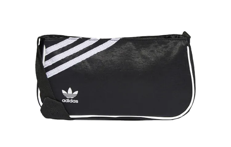 Adidas Originals Leather Shoulder Bag, Crossbody Bag Mini Unisex Black