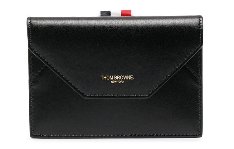 THOM BROWNE Classic button, small clutch bag, leather black wallet for men and women, three colors, for beloved