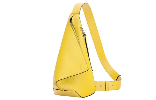LOEWE Anton Sling Soft Grained Calfskin Handbag Fanny Pack Men's Yellow
