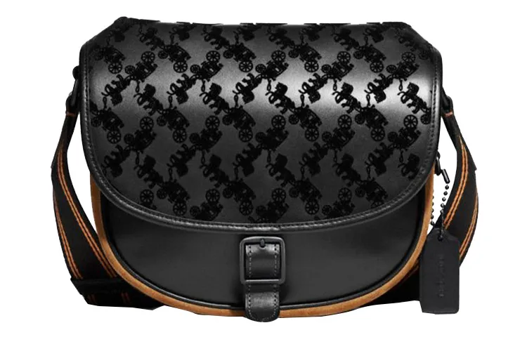 COACH Hitch Leather Crossbody Bags Medium Men's Black